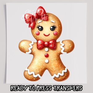 Faux Glitter Gingerbread Girly