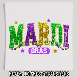 Faux Glitter Mardi Gras