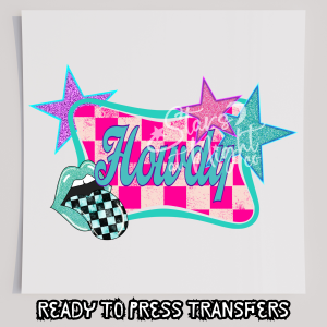 Faux Glitter Retro Howdy