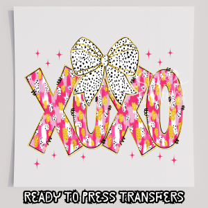 Faux Glitter XoXo With Bow