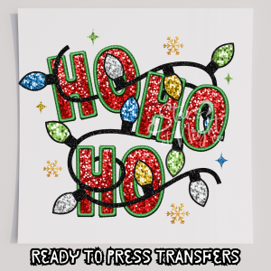 Faux Sequin Ho Ho Ho Lights