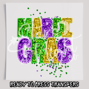 Faux Sequin Mardi Gras
