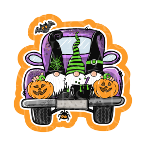 Halloween Gnome Truck Acrylic Decal Combo