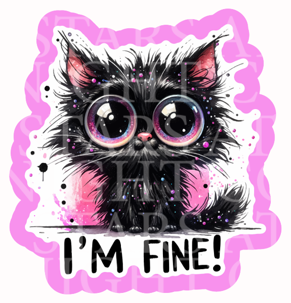 Im Fine Cat Acrylic Decal Combo