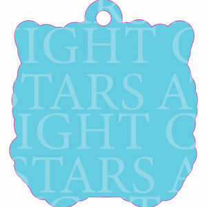 Live Laugh Toaster Bath Charm Size Acrylic 1 1/2" w/Hole