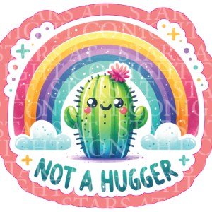Not A Hugger Cactus Acrylic Decal Combo