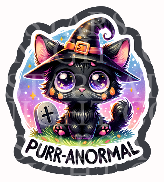 Purr Anormal Cat Acrylic Decal Combo