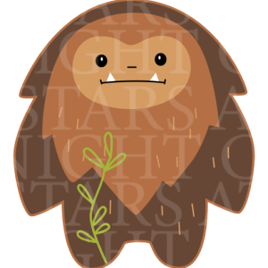 Sasquatch Charm Size Decal White Gloss Vinyl