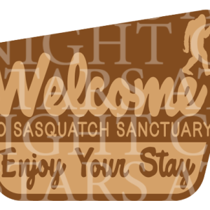 Sasquatch Sign Charm Size Decal White Gloss Vinyl