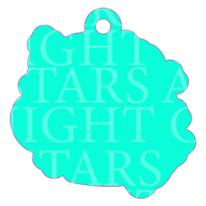 Spill The Tea Teacup Charm Size Acrylic 1 1/2" w/Hole