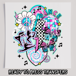 Dance Collage Pink And Teal