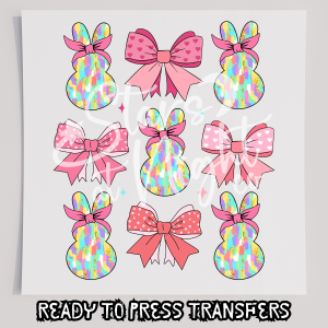 Faux Glitter Bunnys And Bows