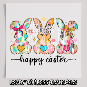 Faux Glitter Happy Easter Bunnys Butt