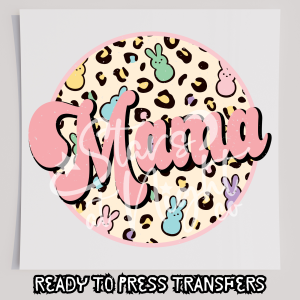 Mama Leopard Print Distressed