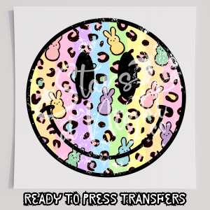 Rainbow Easter Smiley Face