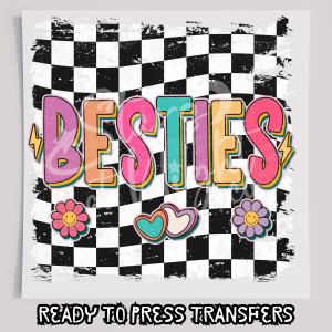 Bestie On Checkered Board