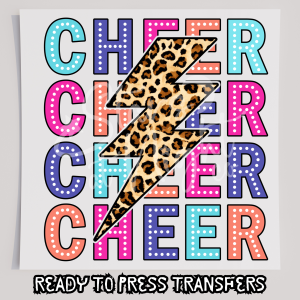 Cheer With Cheetah Lightning Bolt