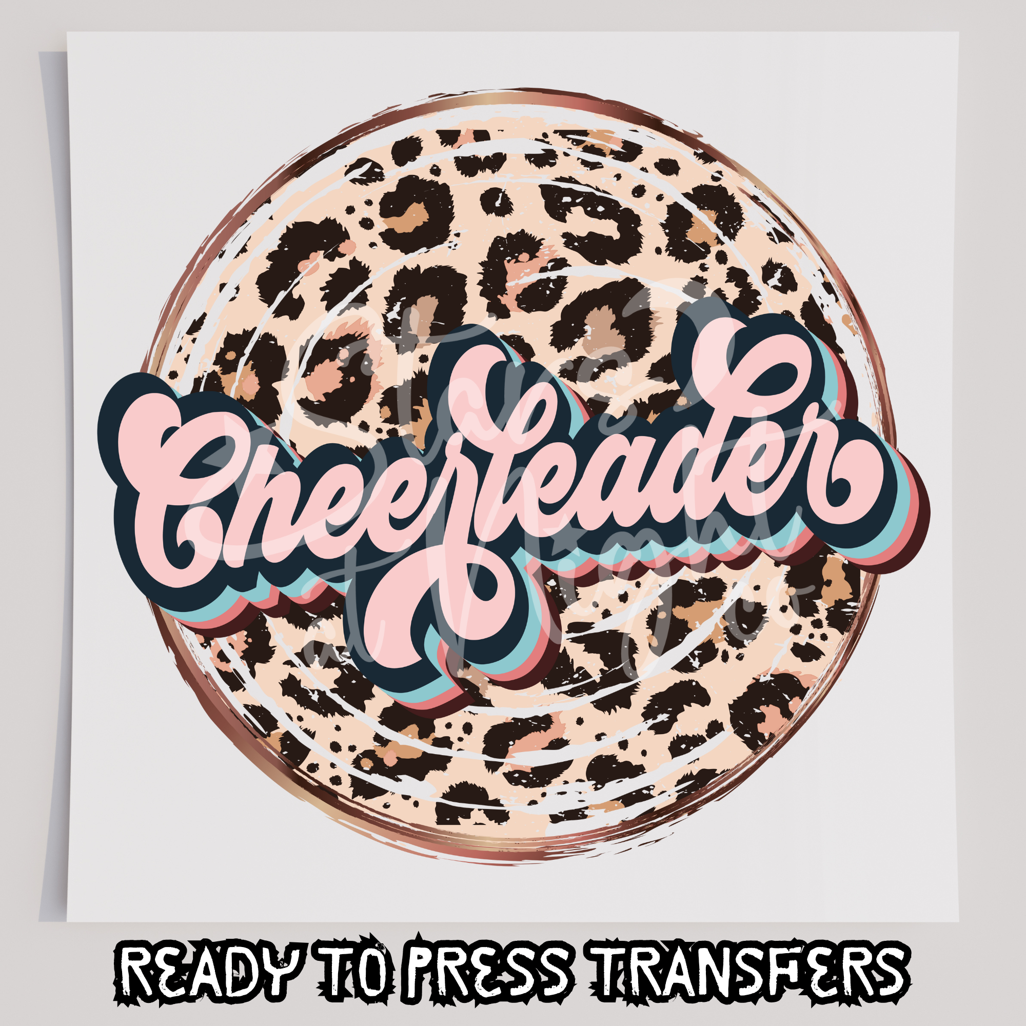 Cheerleader Leopard Print Circle