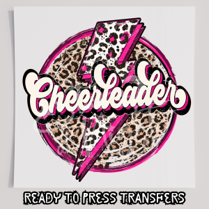 Cheerleader Leopard Print Lightning Bolt