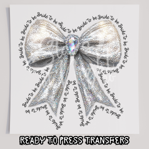 Faux Glitter Bride To Be Bow