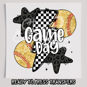 Faux Glitter Game Day Softball Collage