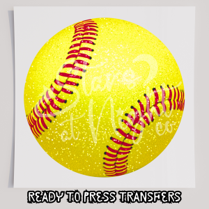 Faux Glitter Softball