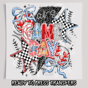 Gameday Baseball Lightning Bolt Retro