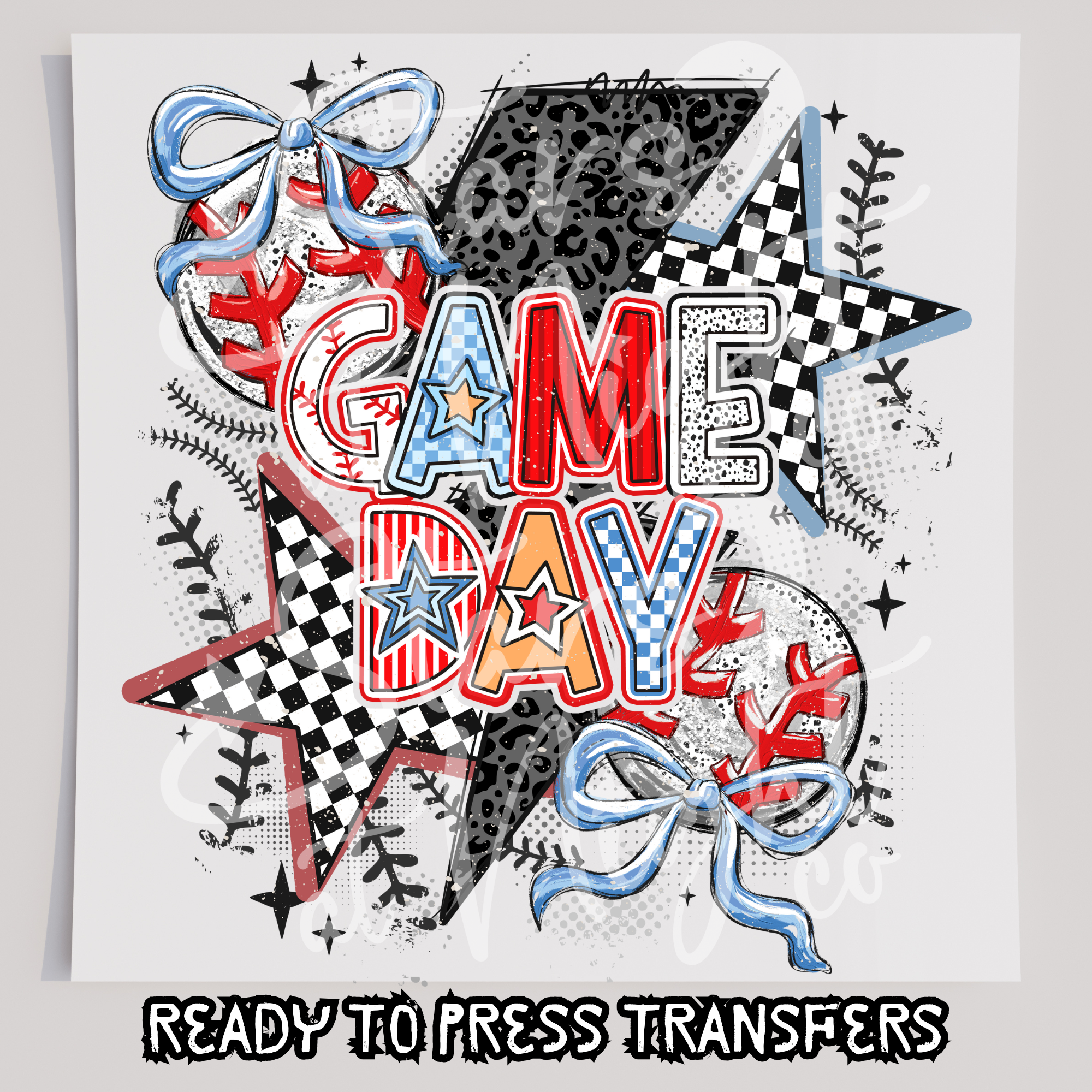 Gameday Baseball Lightning Bolt Retro