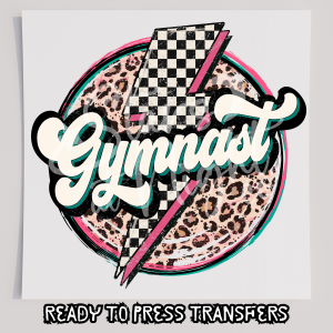 Gymnast Cheetah Lightning Bolt