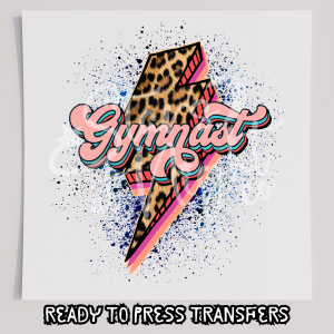 Gymnast Leopard Lightning Bolt