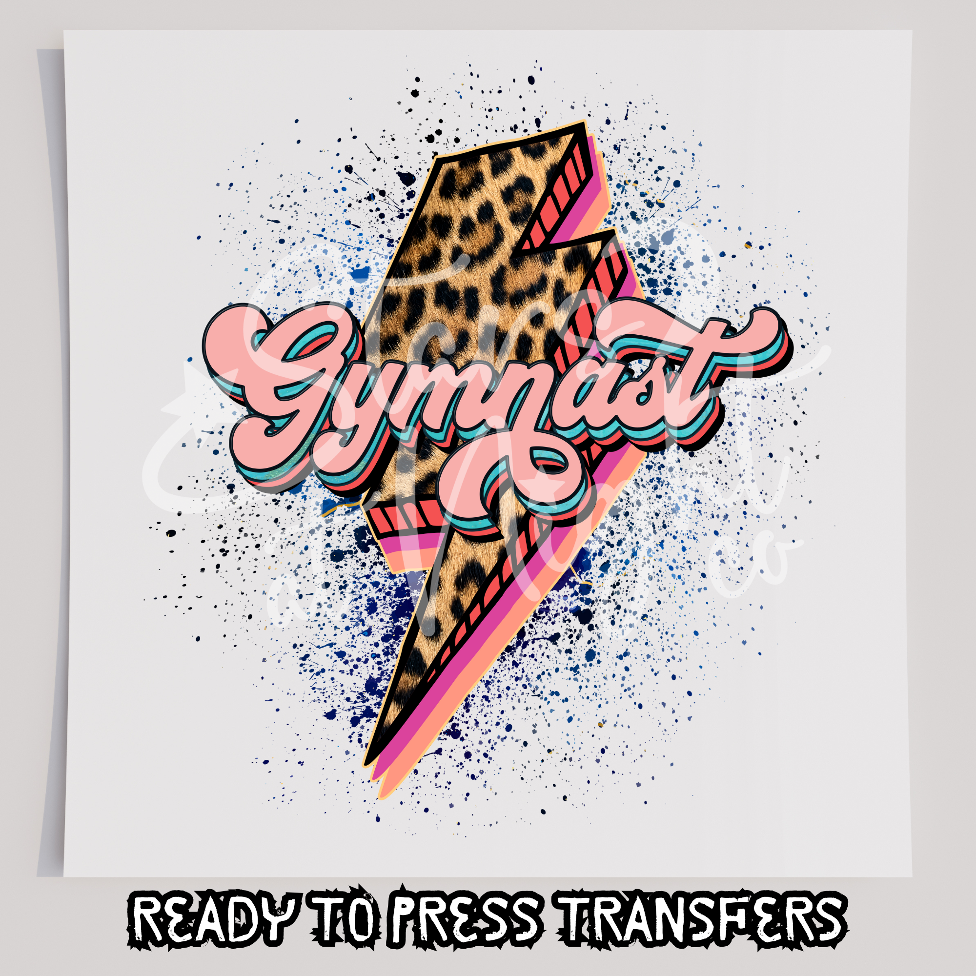 Gymnast Leopard Lightning Bolt
