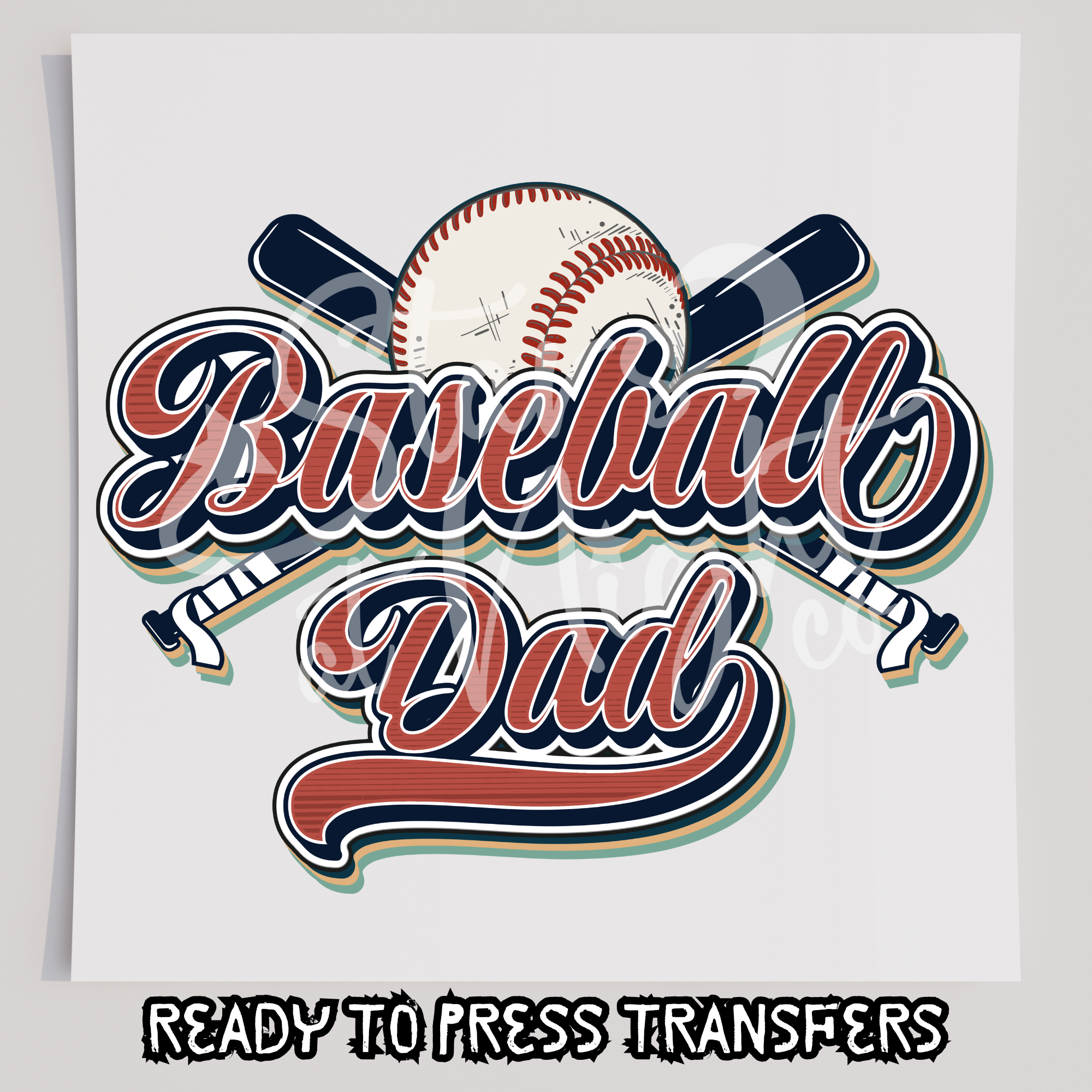 Retro Baseball Dad Design