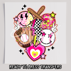 Retro Baseball Pink
