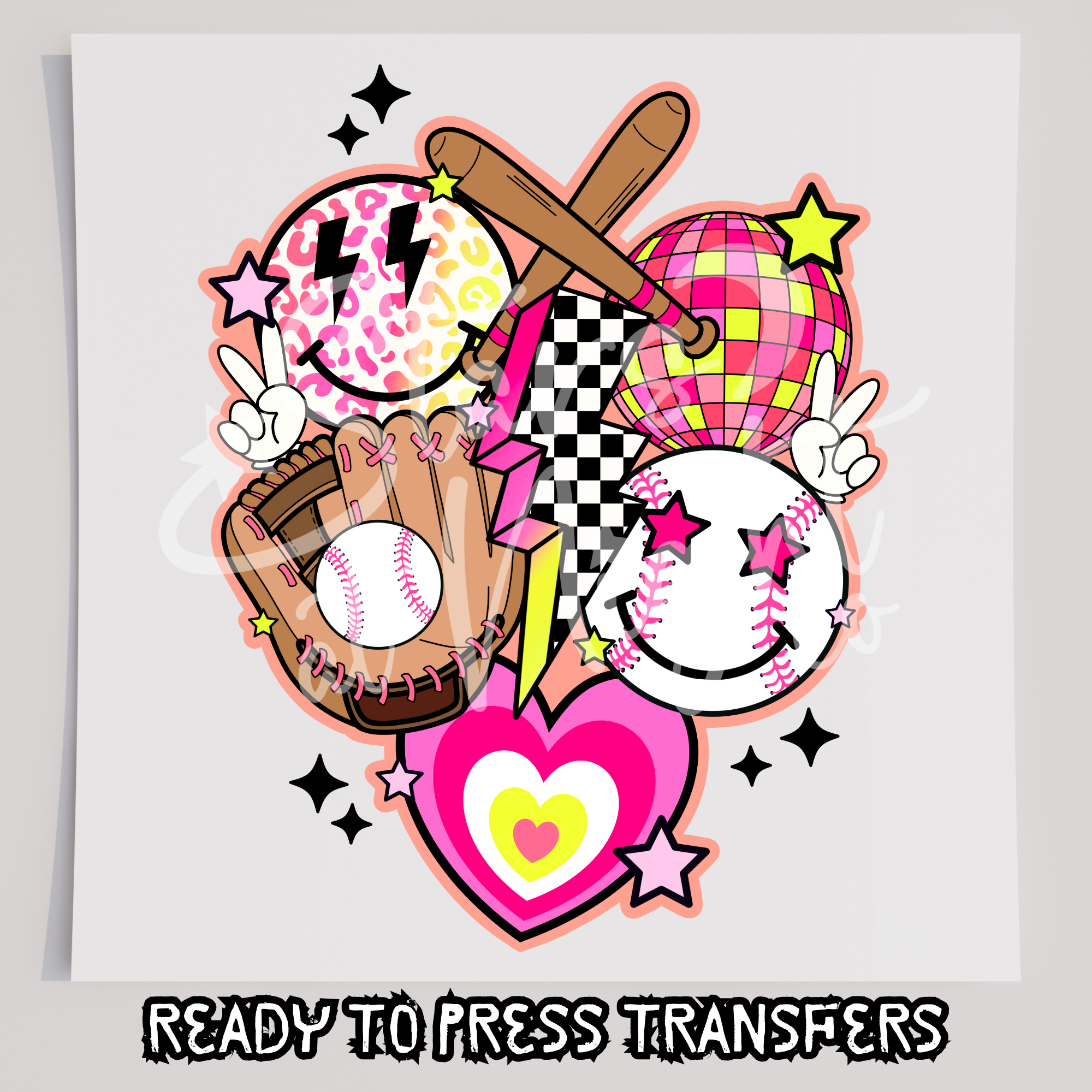 Retro Baseball Pink