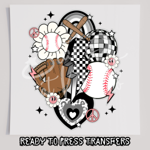 Retro Black Baseball Collage