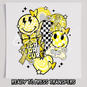 Retro Childhood Cancer Collage