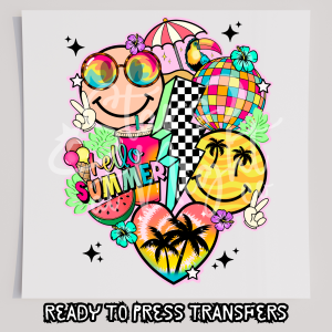 Retro Hello Summer Collage