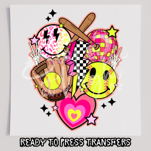 Retro Softball Pink