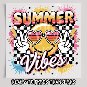 Summer Vibes Peace Smiley Face
